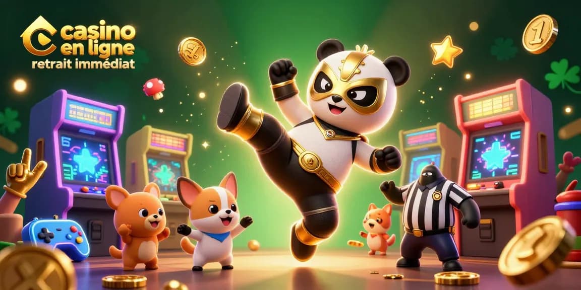 Immergez-vous dans l'excitation des jeux avec casino en ligne retrait immédiat et des personnages animés.