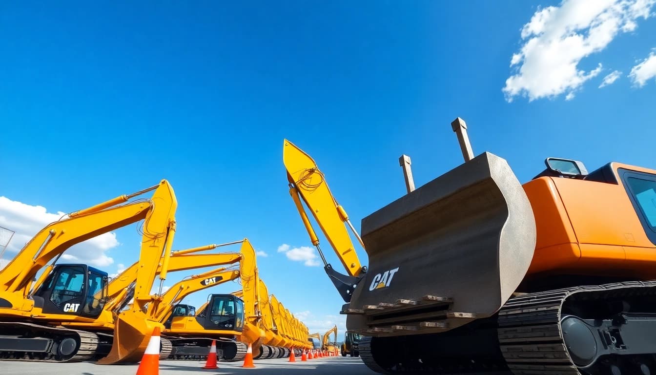Kalispell equipment rental showcasing diverse machinery and a vibrant rental yard.