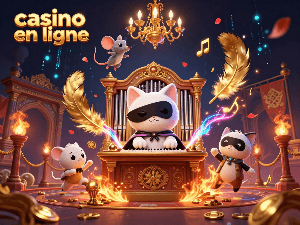 Jouez à des jeux de casino en ligne avec le chat fantôme de l'opéra, les rayons d'énergie et de l'animation