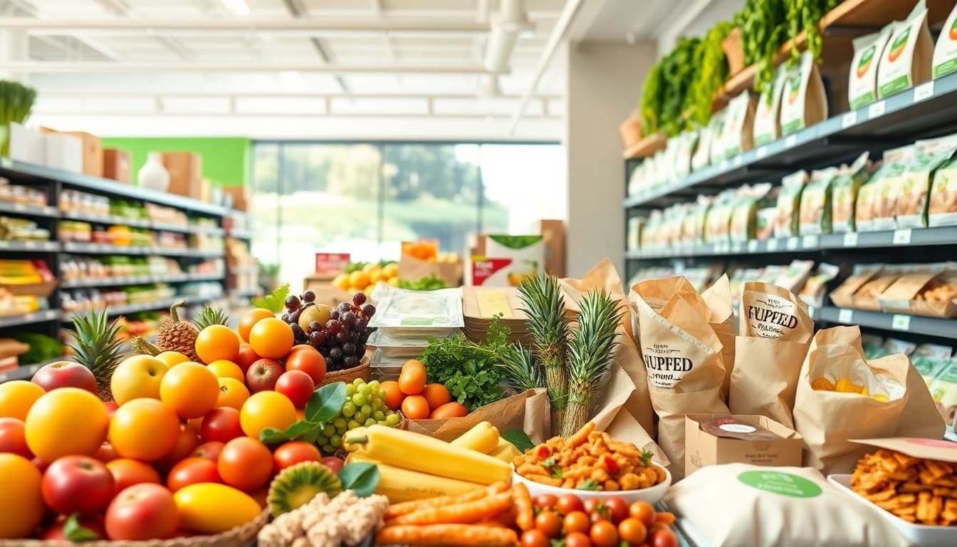 Showcasing innovative food packaging Sydney solutions, emphasizing eco-friendly materials and vibrant designs.