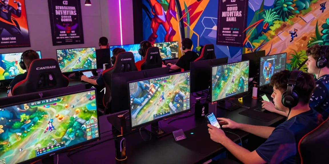 Players enjoying competitive online gaming on MANTRA88 with vibrant graphics and engaging atmosphere.