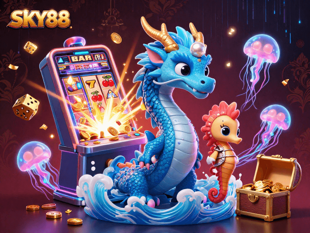 Engage with SKY88's immersive gaming world featuring vibrant characters and jackpots.