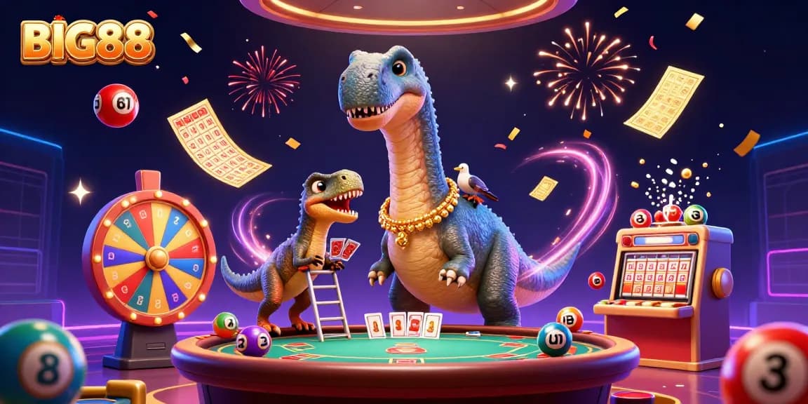 Experience thrilling gameplay with BIG88 as you engage with lively characters in a vibrant casino atmosphere.