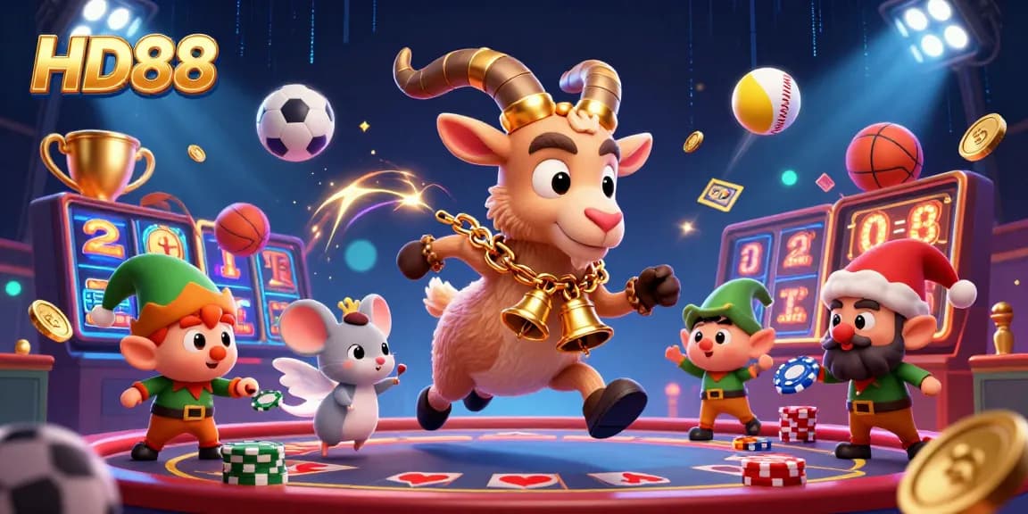 Join the fun with HD88 as lively characters entertain in a festive gaming atmosphere.