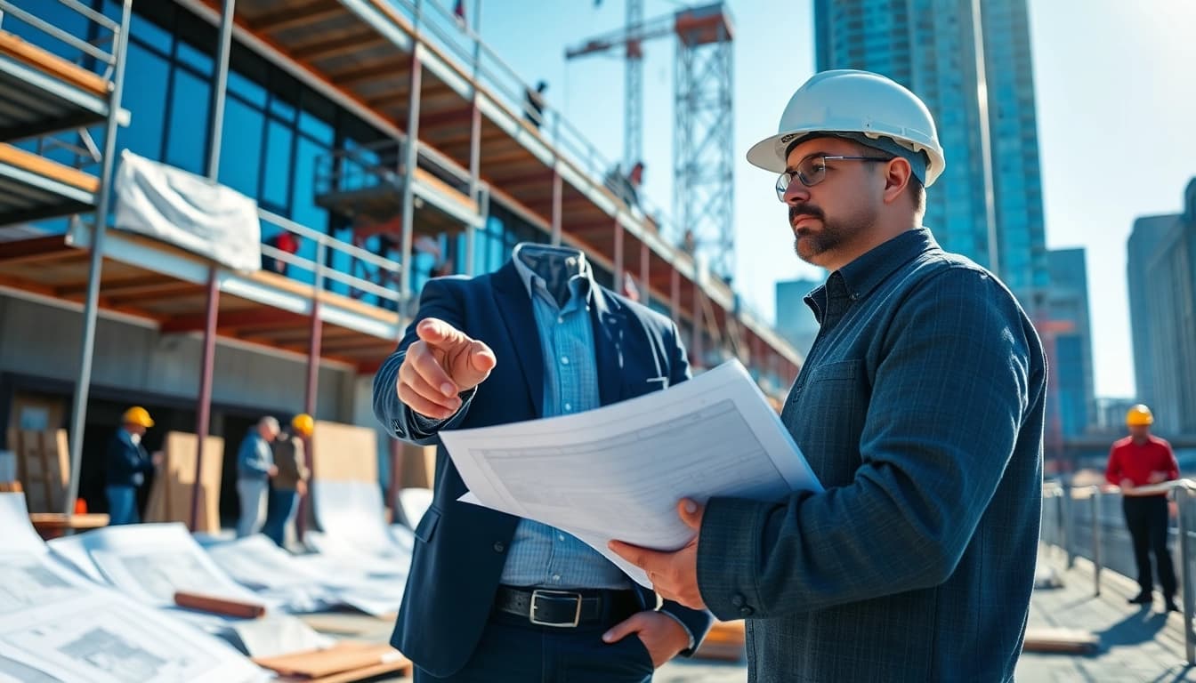 Showcasing a skilled Manhattan Commercial General Contractor directing a construction project in action.
