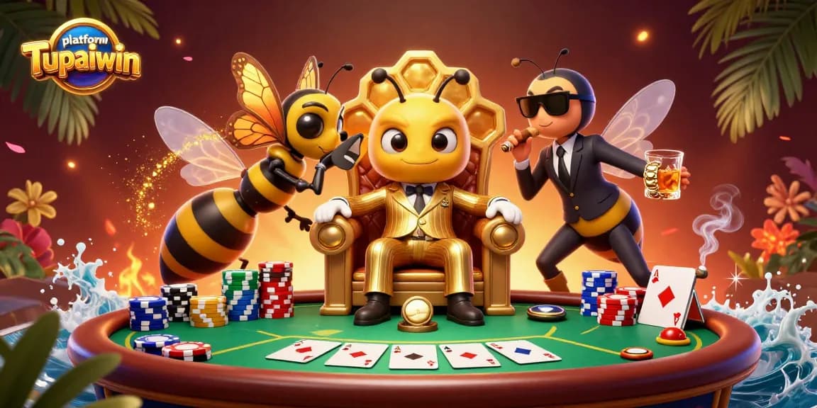 Platform Tupaiwin memicu aksi kartu dengan ratu poker dalam suasana megah penuh warna.