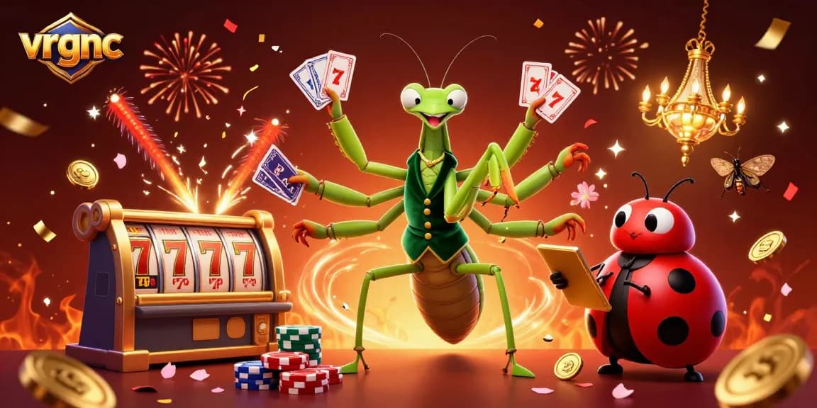 Experience exciting gameplay at vrgnc with 3D animated characters and vivid casino elements