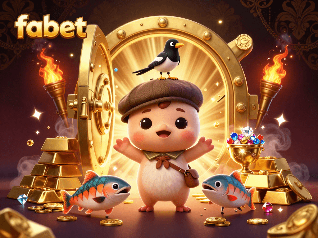 Join fabet's playful world with Nessie and friends, surrounded by treasure and excitement!