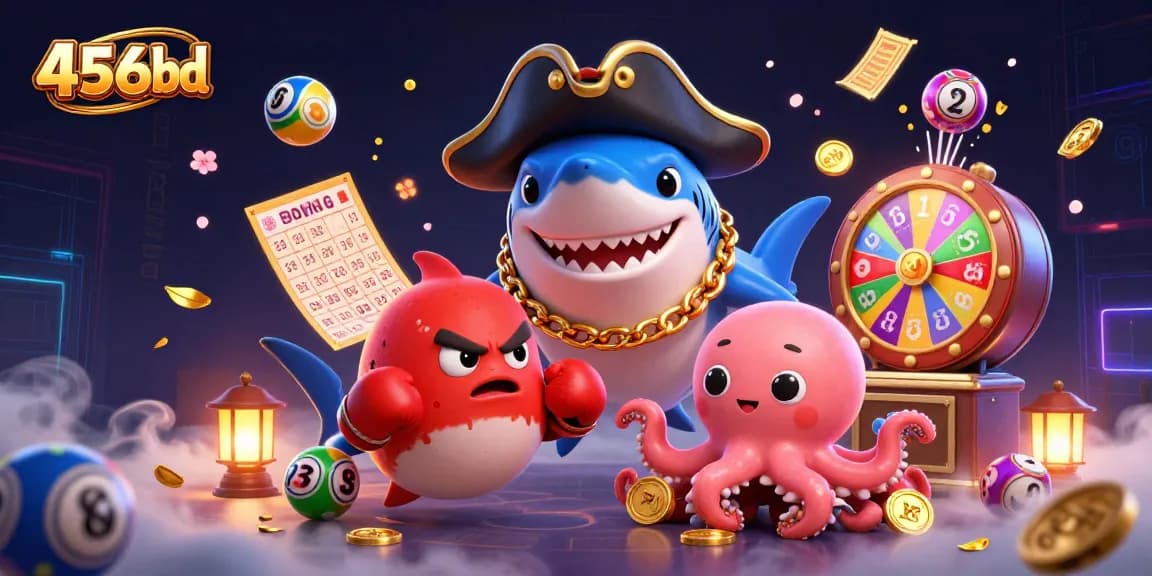 Engage in exciting lottery adventures with 456bd's colorful characters and vibrant gambling elements.