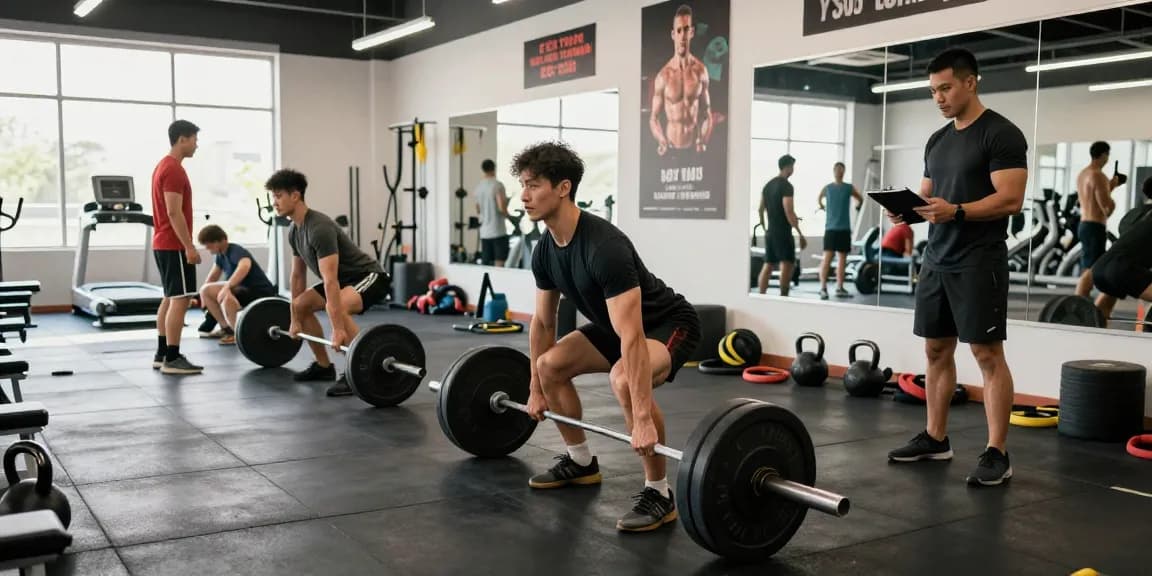 Prime Pharma Steroids athlete lifting weights in a vibrant gym.