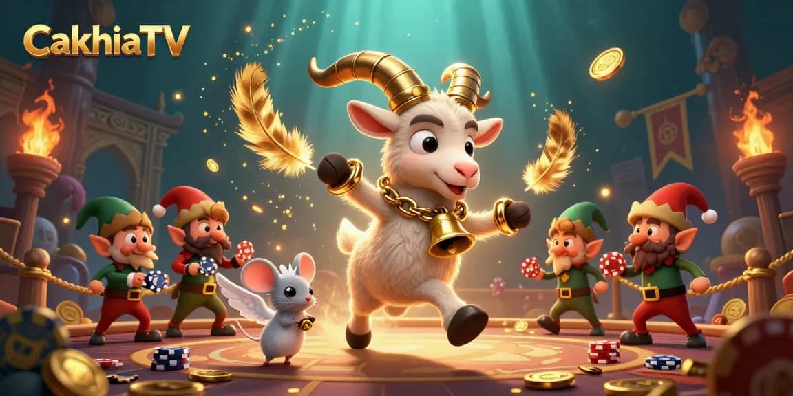 Experience thrilling casino chaos with CakhiaTV as gremlins steal chips in a vibrant 3D scene.