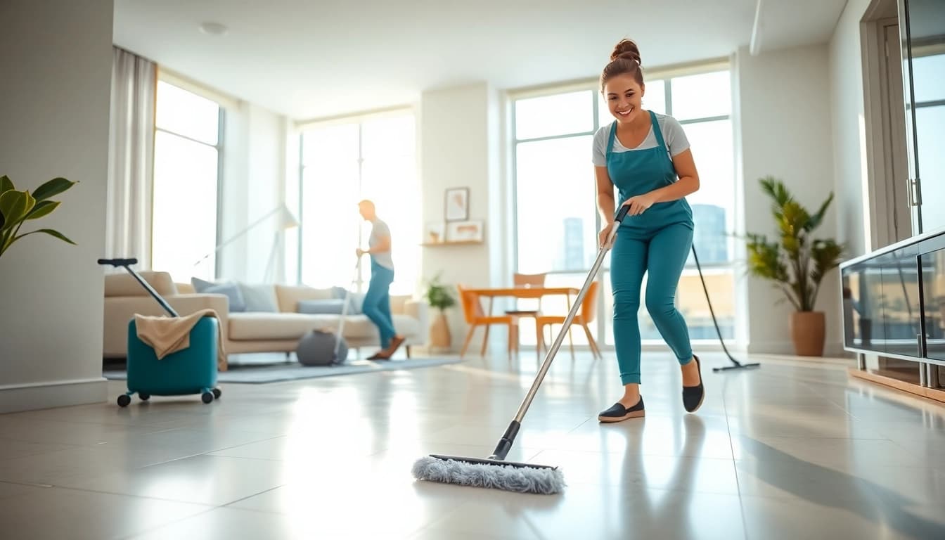 Efficient bond cleaning Brisbane service ensuring pristine conditions in an apartment.