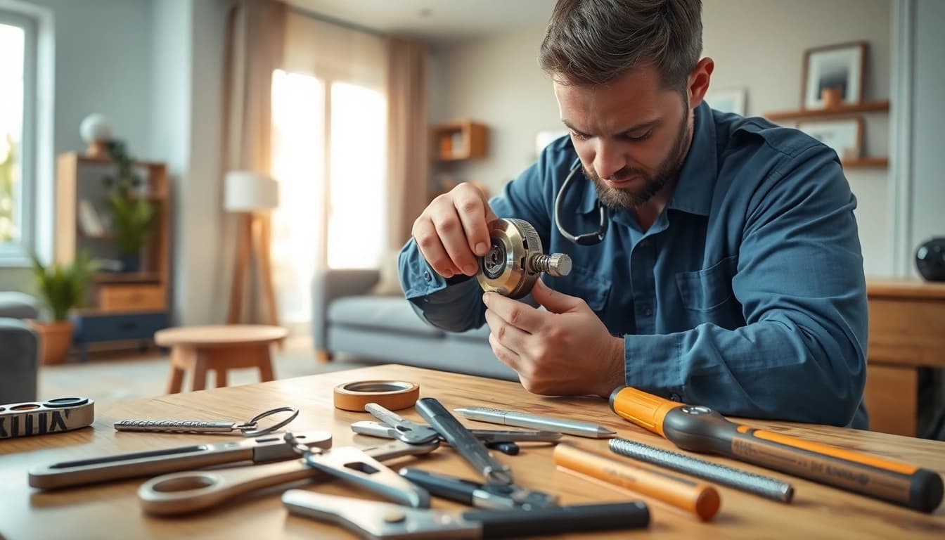 Lock Doctor Essex assisting in lock installation in a residential area, showcasing craftsmanship.
