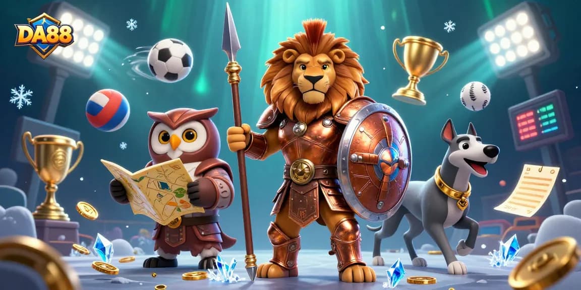 Engage with DA88's thrilling casino adventure featuring dynamic sports elements and iconic characters.