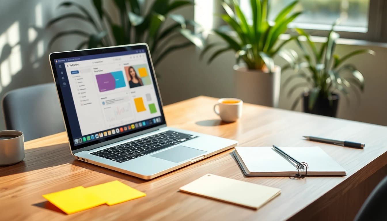 Maximize efficiency with a productivity AI assistant for work streamlining tasks in a modern office.