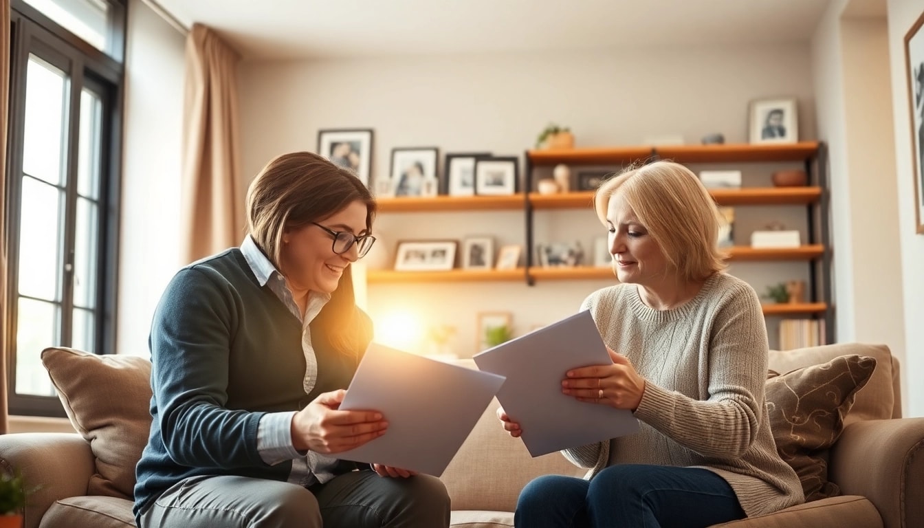Discussing personal life insurance plans in a warm family setting, reflecting security and trust.