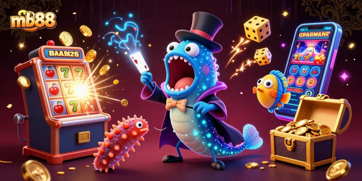 Experience mb88's captivating world of magic and winning with animated casino elements.