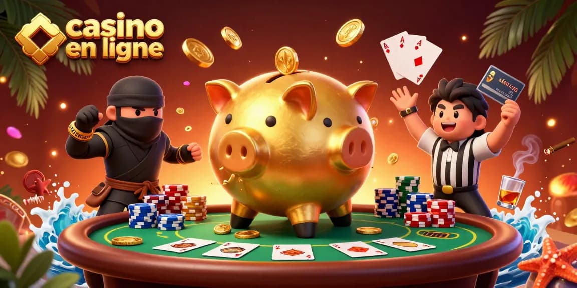 Découvrez le casino en ligne avec un combat dynamique entre un sumo et un ninja dans une scène colorée d'action.