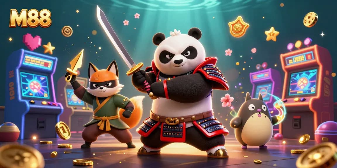M88 offers thrilling gaming action with a samurai panda, ninja fox, and magical tanuki.