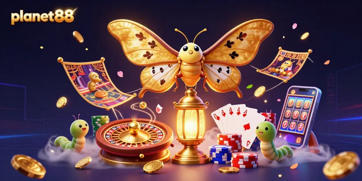 Experience jackpot thrills with planet88, featuring 3D casino elements and vibrant visuals.
