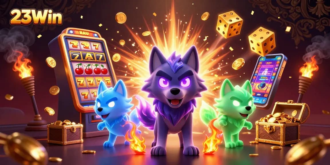 Experience thrilling wins at 23Win with epic jackpots and vibrant casino graphics.