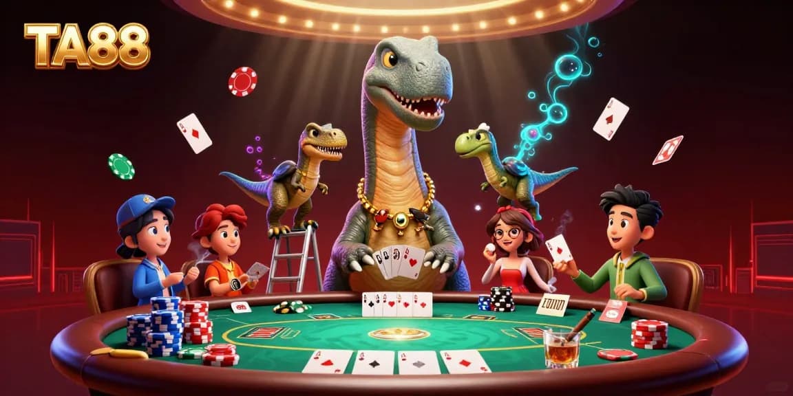 TA88 brontosaurus and raptor elevate the online poker experience with dramatic gameplay.