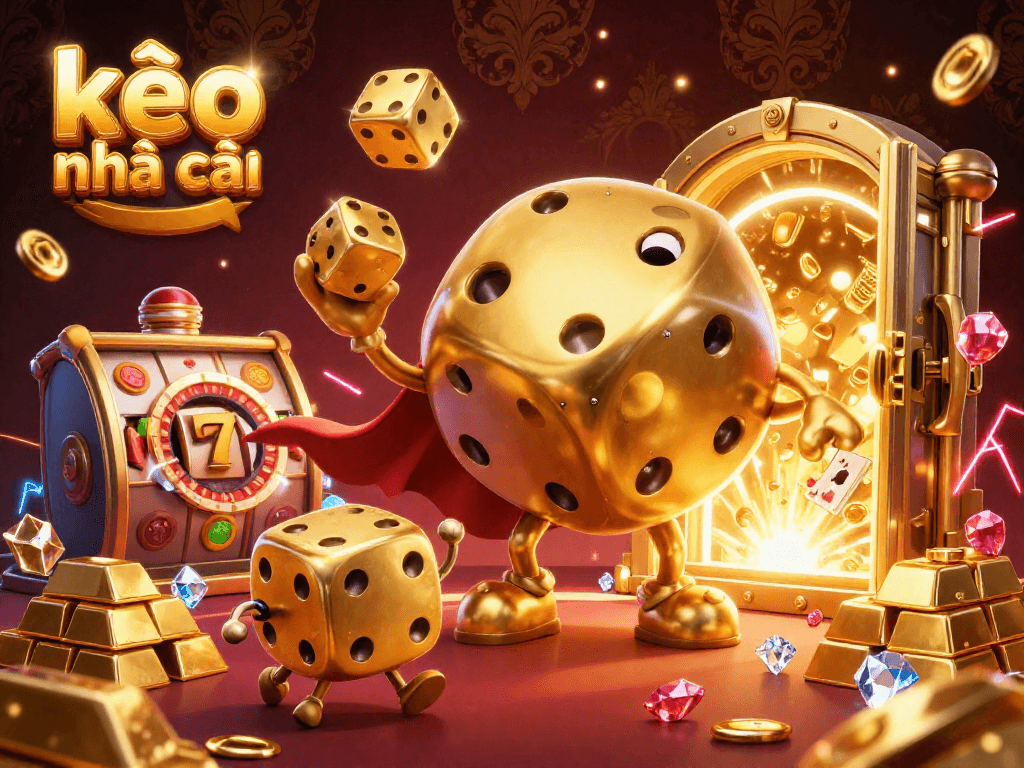 Roll the golden dice and watch kèo nhà cái come to life with vibrant gambling elements blending luck and strategy.
