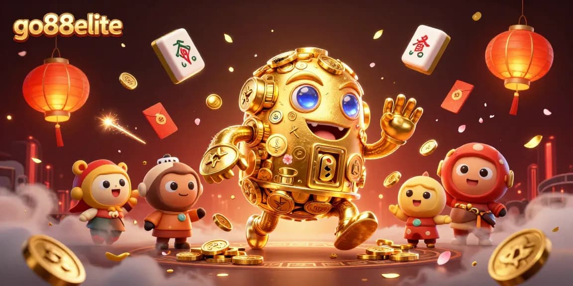 Experience thrilling gameplay with go88elite's vibrant illustration showcasing a dynamic gambling scene.