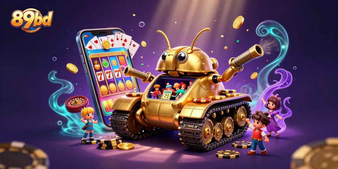 Experience thrilling gameplay with 89bd's unique casino illustration featuring engaging slots and games.
