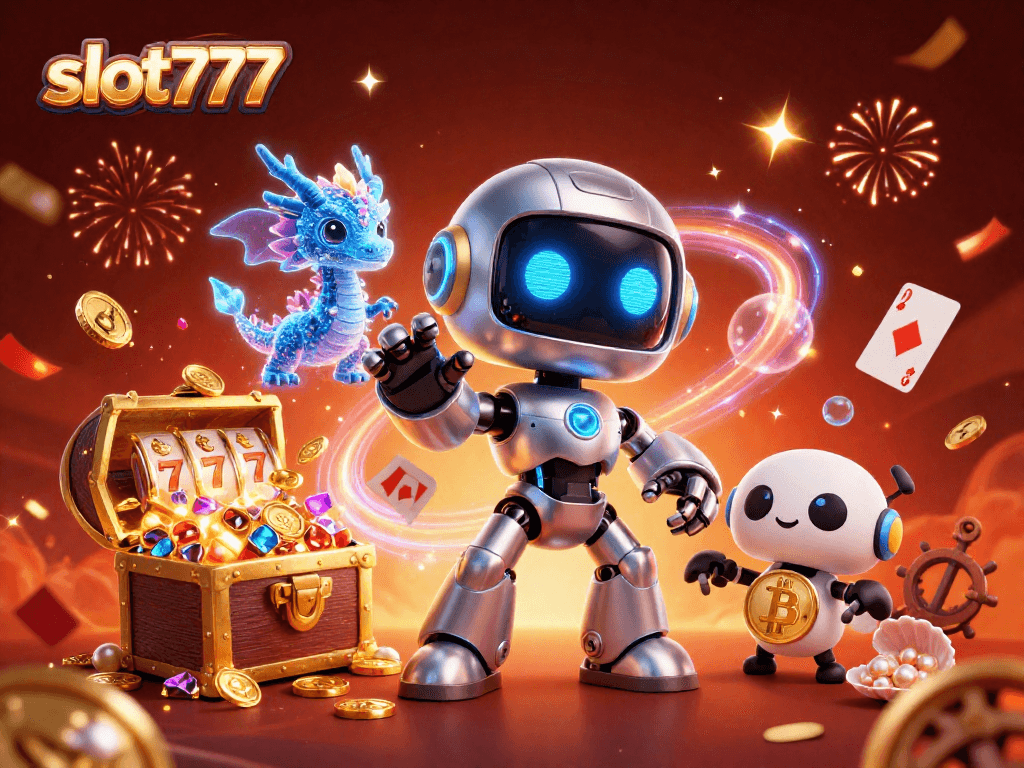 Experience exciting wins at slot777 with a vibrant cyberpunk theme and dazzling casino elements.