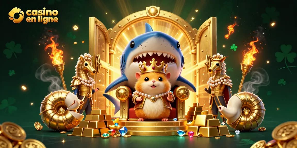 Profitez des gains sur casino en ligne avec le roi hamster et ses gardes marins au trésor incroyable.