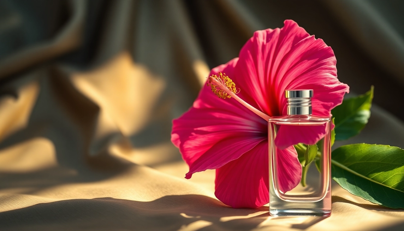 Discover the rich essence of hibiscus mahajad sample in an elegant setting with vibrant colors.