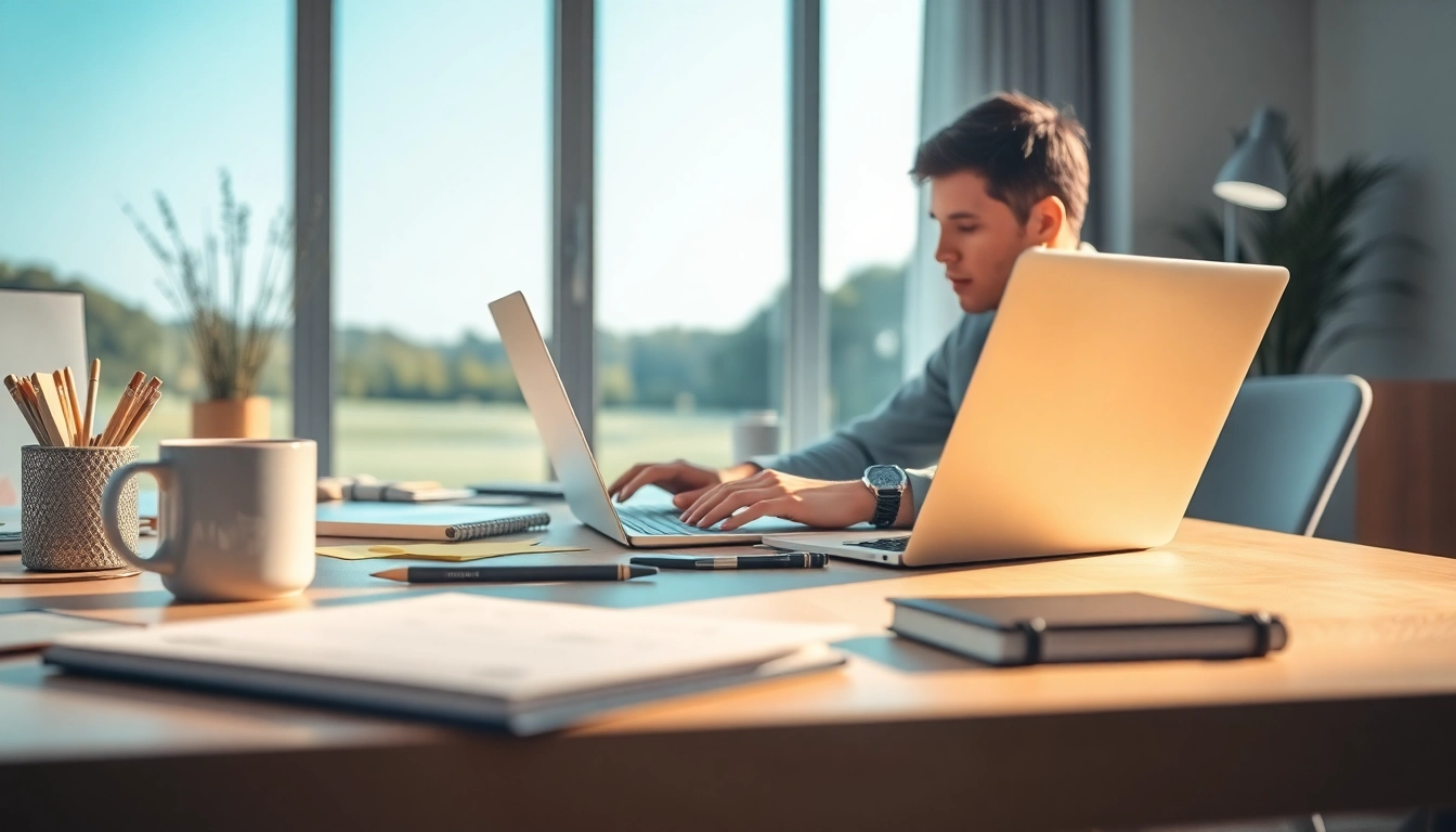 Unlock Your Productivity through a visual representation of a professional workspace.