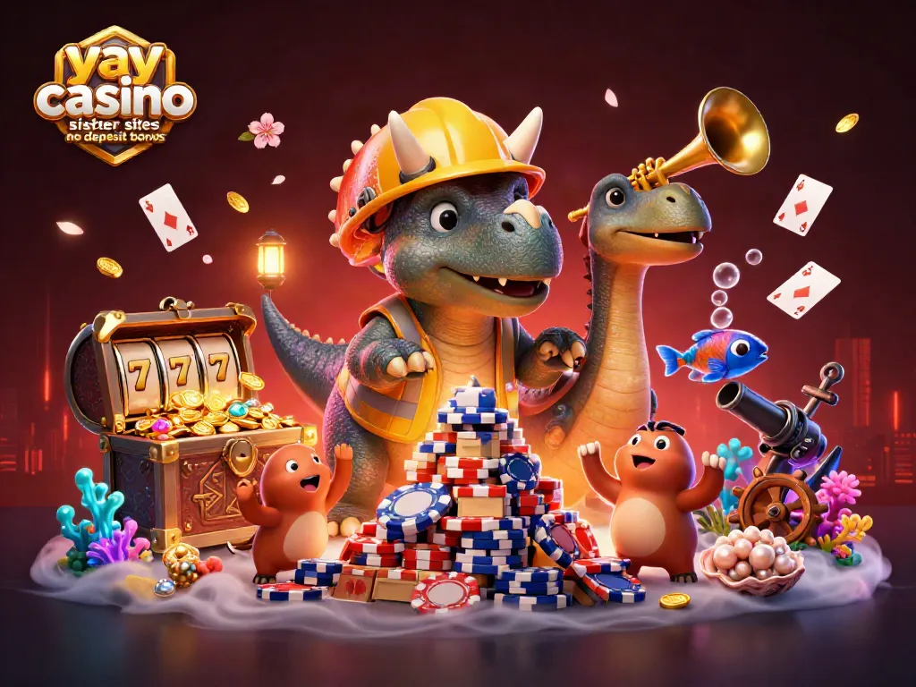 Engage with yay casino sister sites no deposit bonus while exploring a vibrant casino-themed illustration.