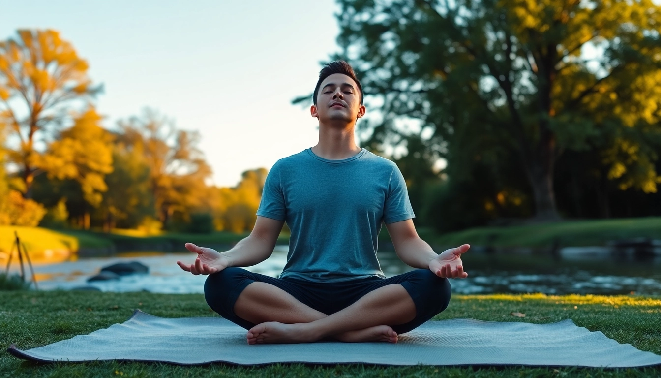 Practicing the square breathing technique outdoors, surrounded by nature, promotes relaxation and mindfulness.