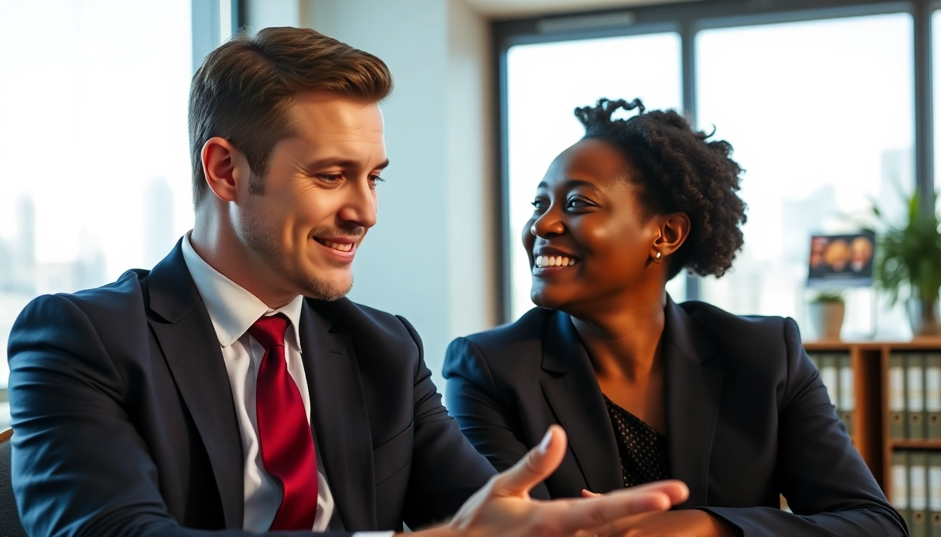 Atlanta DUI Lawyer consulting a client in a professional office setting, fostering trust and communication.
