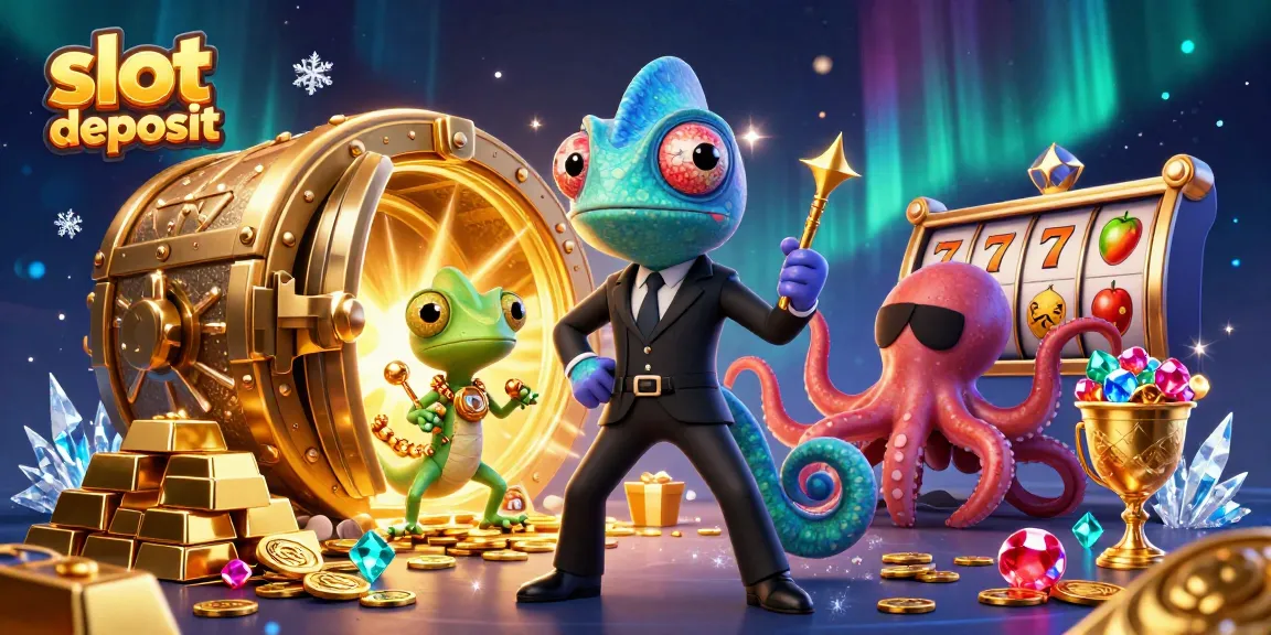 Slot deposit dengan chameleon agen rahasia, iguana pintar, dan gurita jahat di dunia kasino yang megah