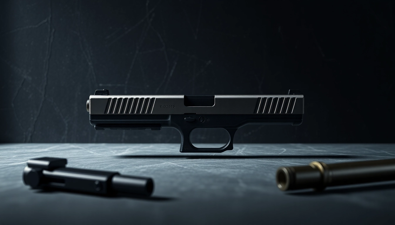 Glock 19 Gen 3 slide highlighting its precision features and accessories for optimal performance.