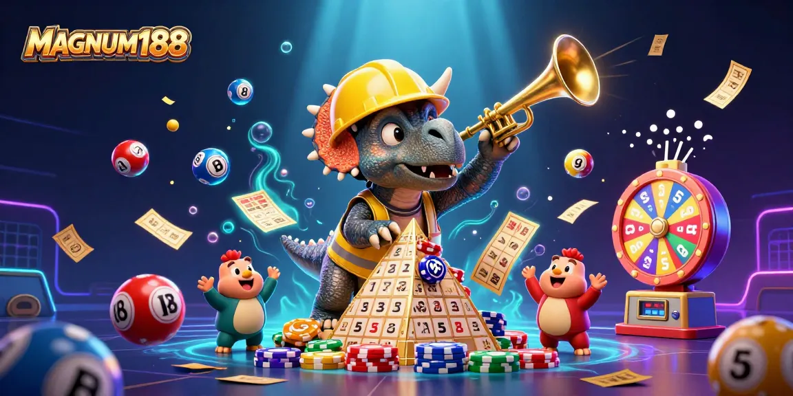 Experience the excitement of MAGNUM188 with interactive elements and vibrant casino graphics.