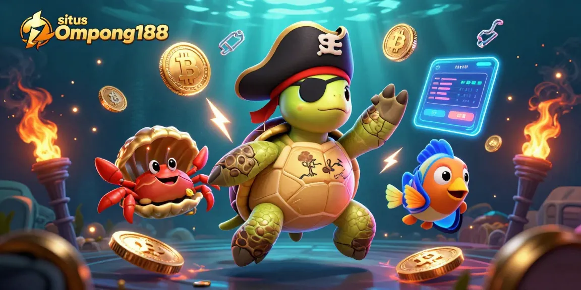 Menggali peluang menang di situs Ompong188 dengan ilustrasi kasino 3D yang memikat dan elemen cryptocurrency.