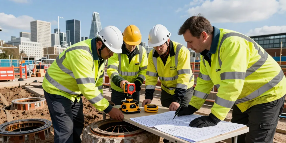 GPR Utility surveys London with a professional team using advanced Ground Penetrating Radar equipment on a construction site