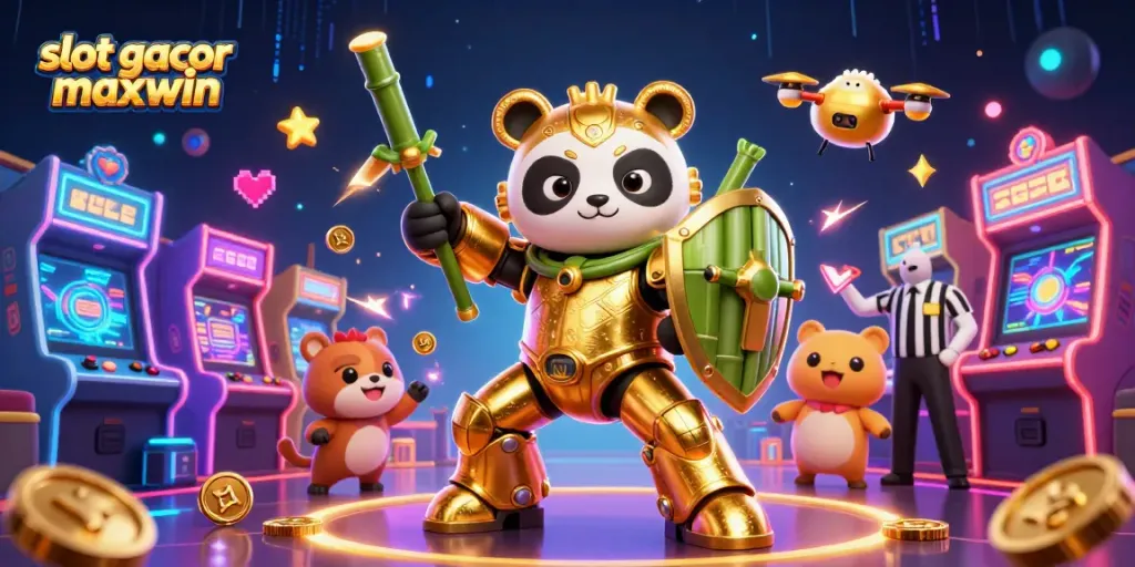 Experience the excitement of slot gacor maxwin with this vibrant 3D casino illustration.