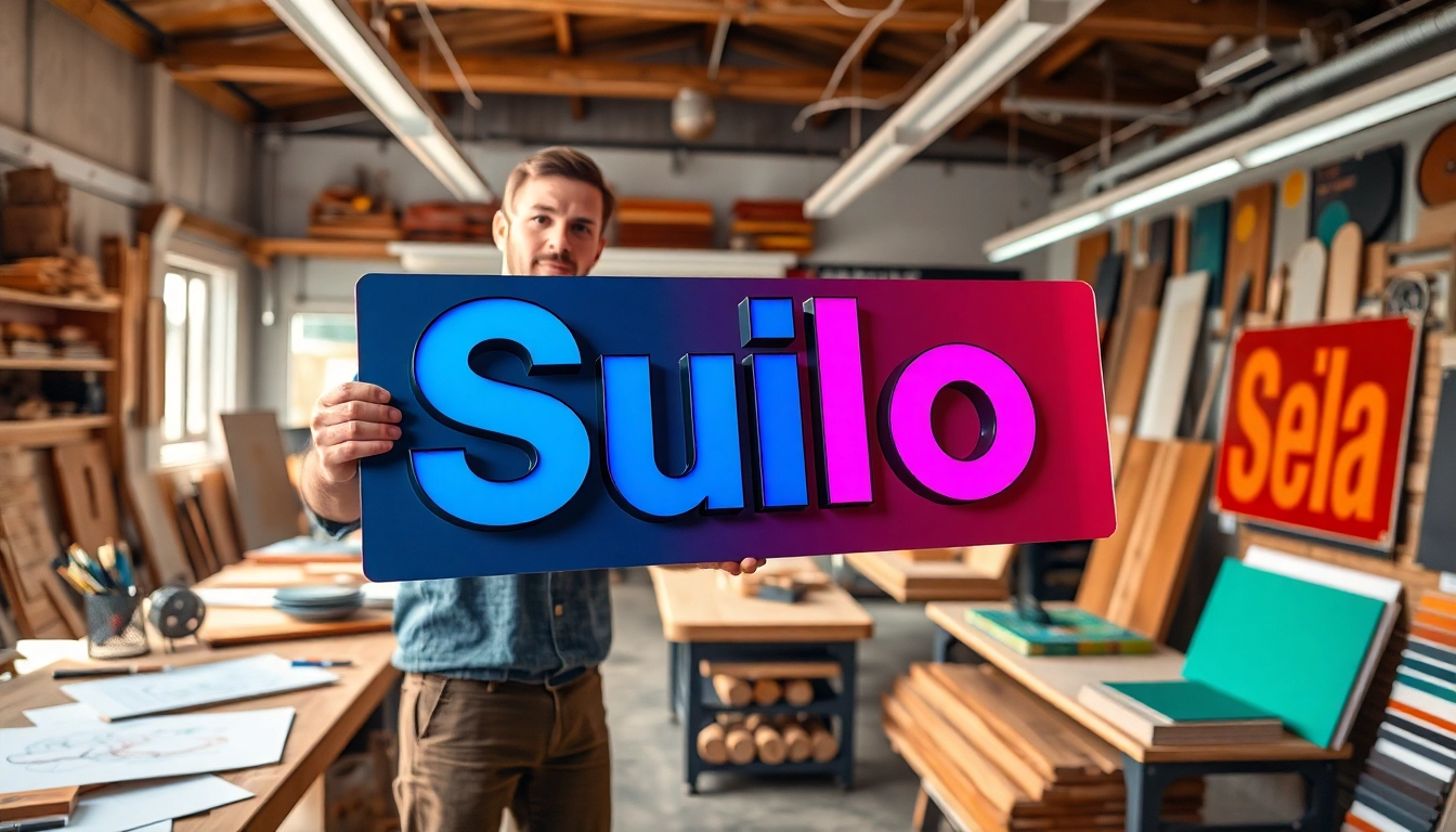 Custom signs displayed by an edmonton sign company showcasing quality craftsmanship
