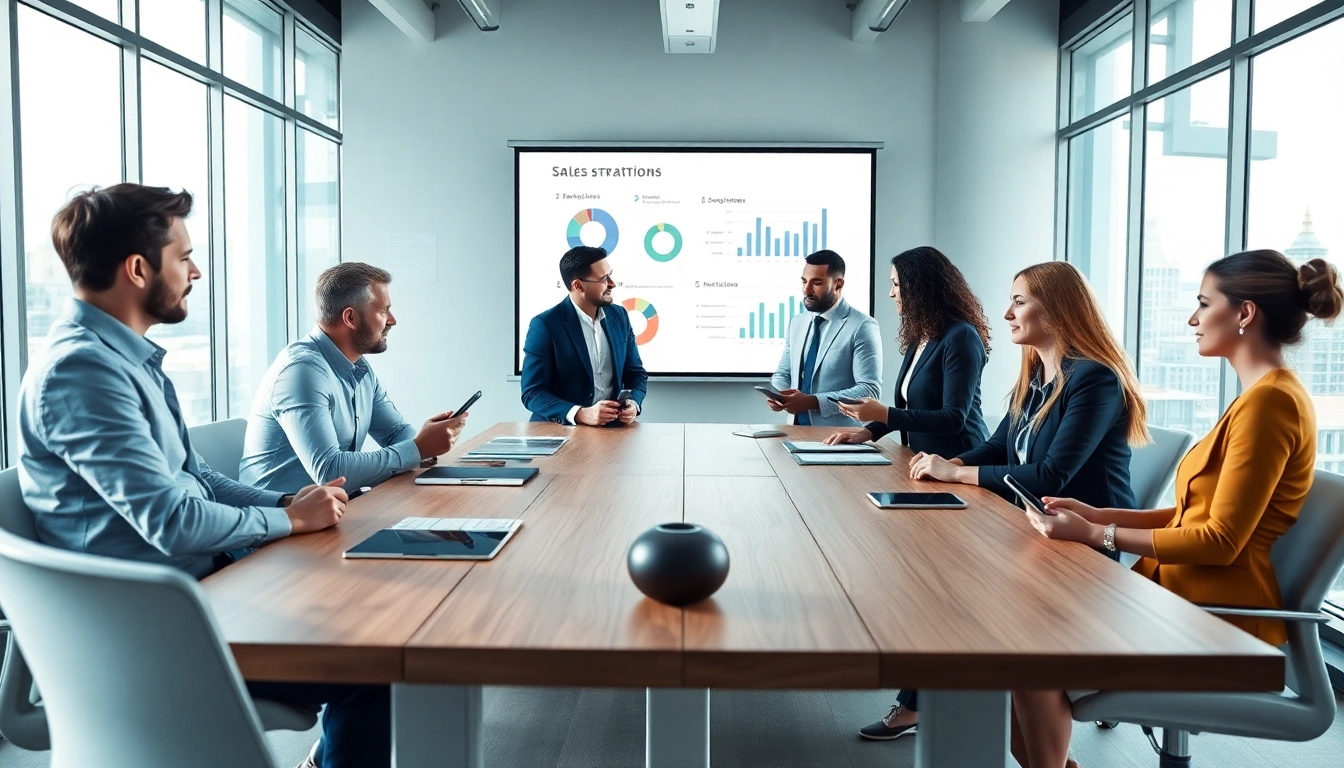 Active team collaborating with an AI sales tool for enhanced digital strategy and engagement.