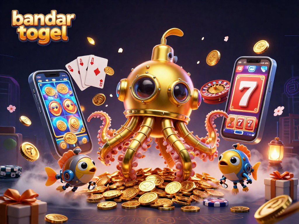 Experience bandar togel action with vibrant characters amidst golden coins and exciting game elements.