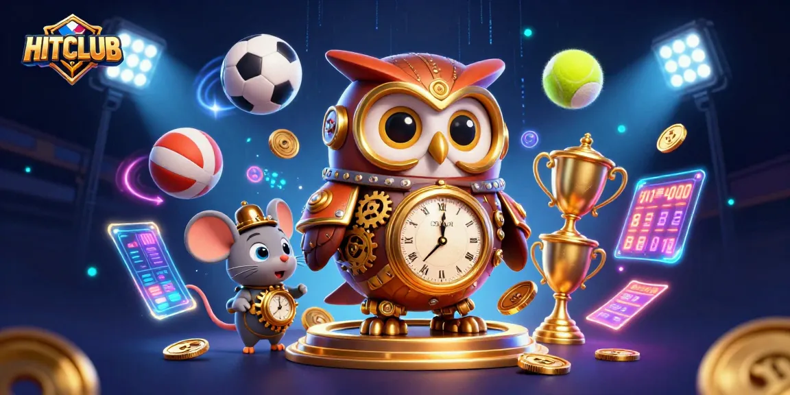 Join HITCLUB's thrilling betting experience with vibrant sports elements and a whimsical steampunk adventure.