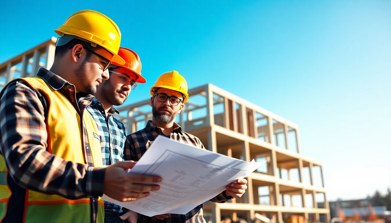New Jersey Commercial General Contractor overseeing a construction project with teamwork on display.