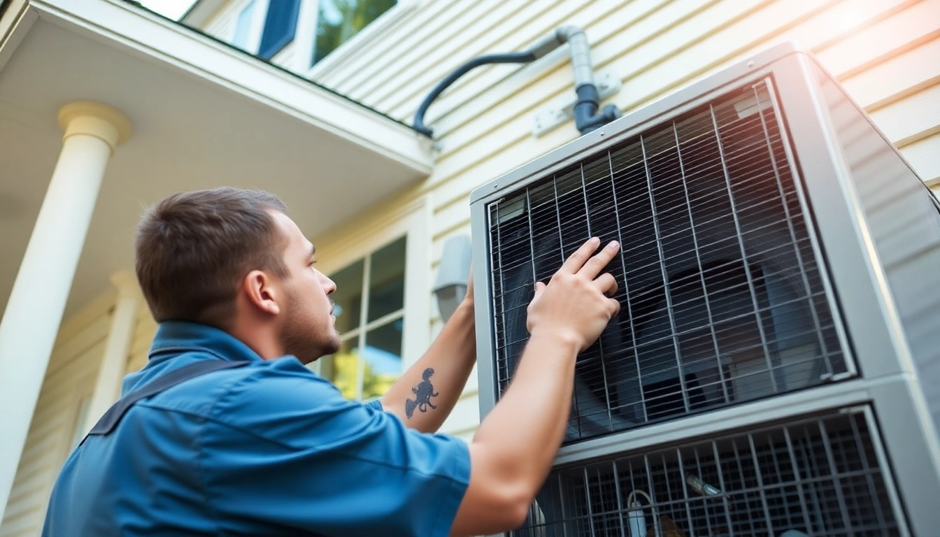 AC replacement in Somers, NY showcases a technician expertly installing an air conditioning unit.