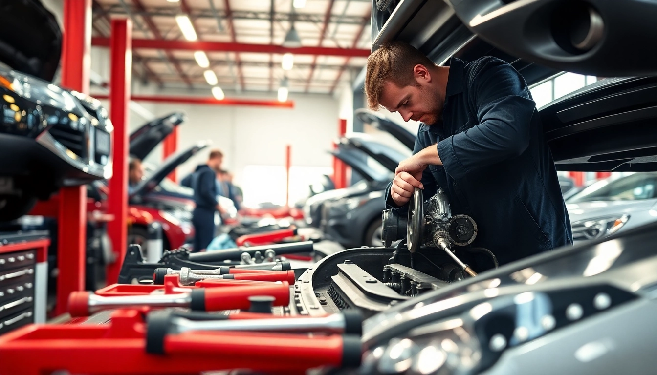 Mechanics performing auto repair in Trumbull County Ohio with precision and expertise.