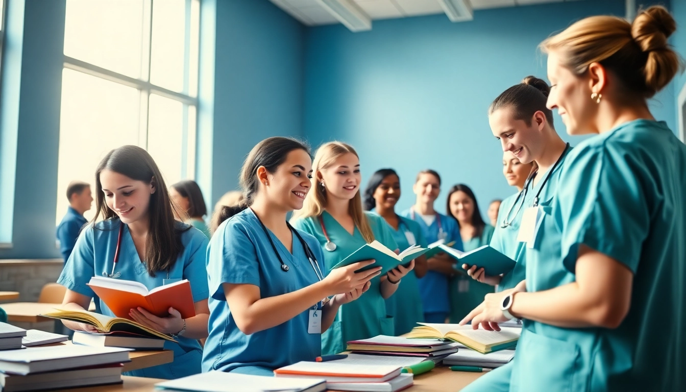 Group study session for past Nclex fast exam results with vibrant atmosphere and focused individuals.